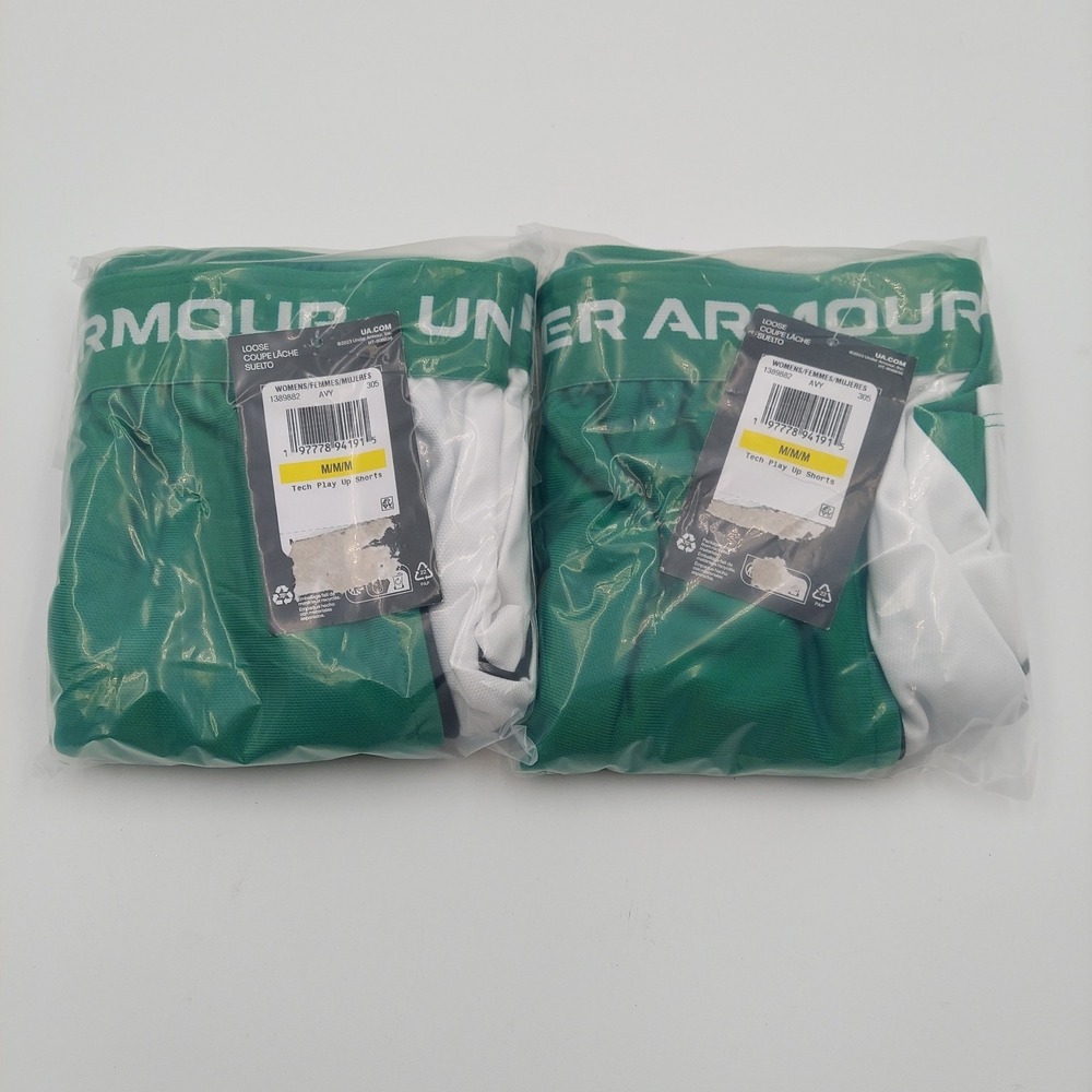 Pack of 2 Under Armour Tech Play Up Shorts Women's M 3" Insane Athletic Running